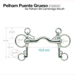 Bocado Pelham puente grueso