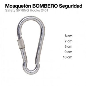 Mosqueton Bombero Seguridad Galvanizado